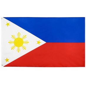 필리핀국기 동남아시아 동남아 국기 Philippines flag 세계국기, 150x90cm, 1개, 혼합색상