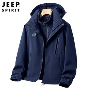 JEEP SPIRIT 지프 남여공용 3in1 바람막이 후리스 자켓 방수점퍼 바람막이 후드집업 등산자켓 JP6531+양말