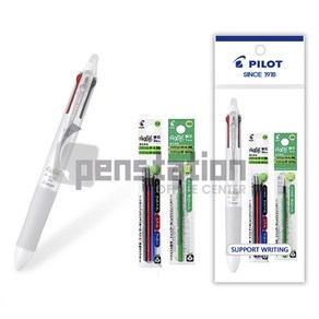 파이롯트 지워지는 다색 볼펜 프릭션4색 세트, 1개, 4색 화이트 1개+리필(녹1+혼합(흑1청1적1개)세트