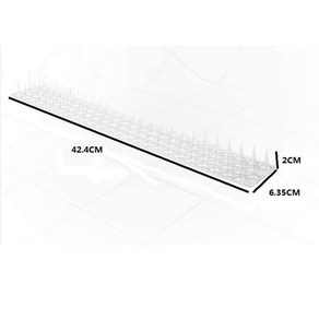 투명 베란다 난간 실외기 비둘기스파이트 비둘기 퇴치, 42.4cm X 6.5cm X1개