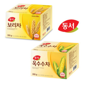 동서보리차300+옥수수차300, 2개, 300g, 10g