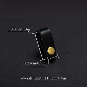 PU 가죽 핸들 고정 버클 백 스트랩 조정 후크 단축 어깨 클립 가방 액세서리 1 개, 06 black 11.3cm, 1개