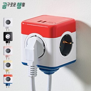 파워존 파워큐브 V2 4000W 고용량멀티탭 USB 절전스위치 과부하차단, 핑크, 4구 오리지널 USB(절전스위치O), 1개