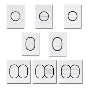 르그랑 스위치 화이트 원형 아테오 전기 스위치, 타원형 단로 1구 스위치, 1개