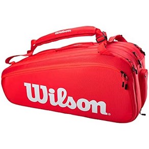 윌슨 Wilson 테니스 라켓 가방 2021 SUPER TOUR 15PK WR8010301001, 레드(WR8010301001), 1개