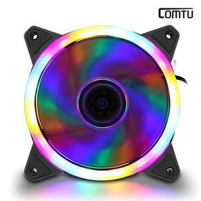 컴튜 더블링 레인보우 RGB LED 쿨링팬 시스템쿨러, 1개