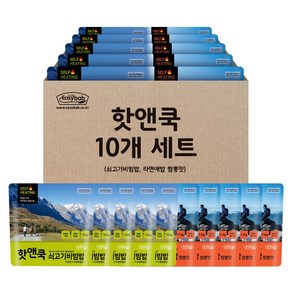 이지밥 핫앤쿡 라면애밥 짬뽕맛 110g x 5p + 쇠고기비빔밥 120g x 5p, 1세트