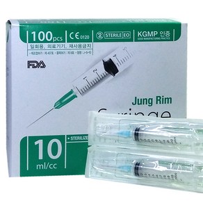 정림 일회용주사기 10ml 22Gx32mm100개입, 1개