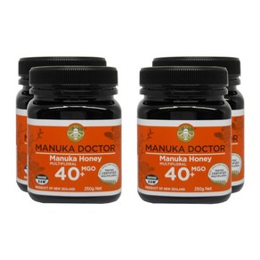 마누카닥터 마누카 허니 멀티플로랄 40+ MGO 마누카꿀 250g 4개 (뉴질랜드) Manuka Docto Manuka Honey Multifloal 40+ MGO