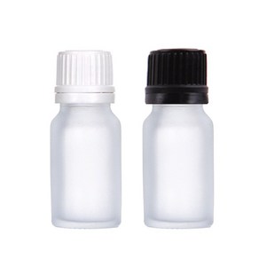 반투명 유리병 드롭퍼 일반민자캡 10ml (검정/흰색), 검정캡, 1개