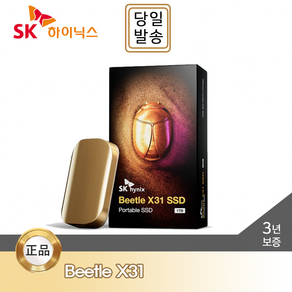 SK하이닉스 Beetle X31 Potable SSD 1TB DRAM 탑재 / 전용 케이스, 골드