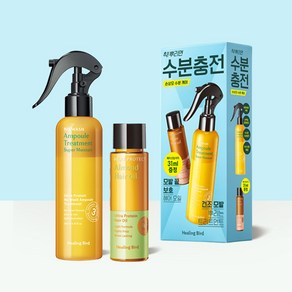 힐링버드 울트라 프로틴 노워시 앰플 트리트먼트 슈퍼모이스쳐 기획세트 (200ml+헤어오일31ml)