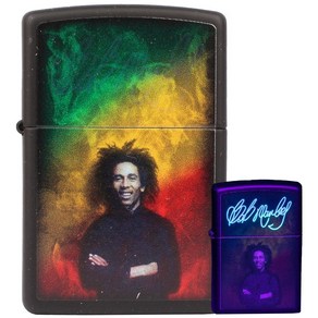 ZIPPO 지포라이터 블랙라이트 48674 BOB MARLEY 오일포함