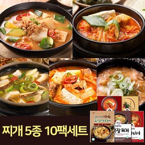 [시집가는농산] 5종10팩세트/김치찌개2종/된장찌개/콩비지/청국장, 없음, 10개