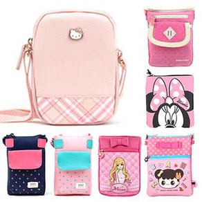 MINI Q BIG 여아 아동 어린이 키즈 핸드폰가방 헬로키티 핸드폰가방 Hello Kitty Check Smart Phone Cross 크로스백