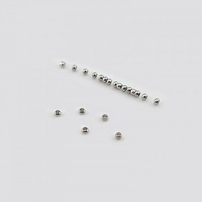 비즈톡 [S1-7-501]써지컬스틸 고정장식 고정볼 1.5mm (내경0.6mm) 무도금 20개