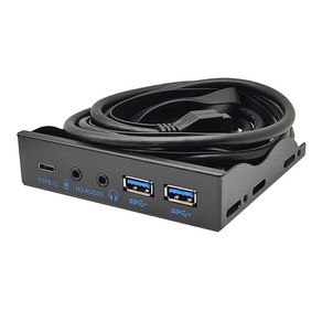 USB 3.0 포트 19 핀 USB 3.2 10Gbps 유형 C를 가진 3.5 인치 전면 패널 USB 허브, 한개옵션0