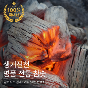 [진천참숯] 오래가는 국내산 백탄 숯 캠핑 바베큐 국산 숫 추천 야외용 펜션 고기집 구이용 업소용 1박스