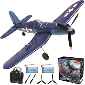 LEAMBE 4 Channel RC Plane - Ready to Fly Aeobatic LEAMBE 4채널 RC 비행기 - 비행 준비 완료 공중곡예 항공기 초보자를 위한 쉬운, 1개, F4u