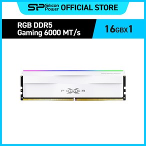 실리콘파워 Silicon Powe DDR5 RGB PC5-48000 CL30 데스크탑 메모리키트, 16GB 화이트