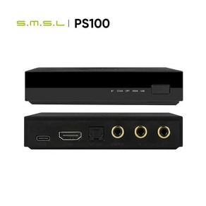 SMSL PS100 ES9023 Dac 칩 다기능 오디오 컨버터 고성능 전력 시스템 내장 블루투스, 블랙