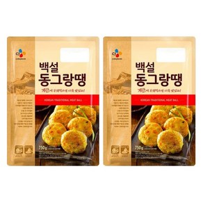 CJ 제일제당 백설 한입 동그랑땡 750g x2개, 2개