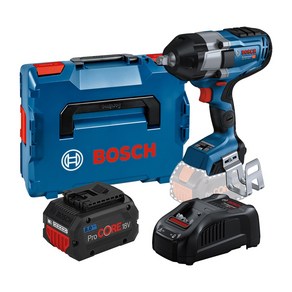 보쉬 GDS18V-1000C 충전 하이토크 임팩렌치 1/2인치 18V PoCORE 8.0Ah 배터리 1개 세트, 본품 + 배터리1개