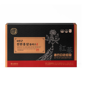 한삼인 6년근 진한홍삼플러스 30포 + 쇼핑백, 1.2L, 6개