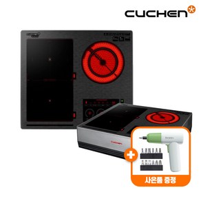쿠첸 하이브리드 전기레인지 인덕션 3구 HIC-F3100DS, HIC-F3100DS + 자가설치