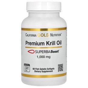 캘리포니아골드뉴트리션 Pemium Kill Oil SupebaBoost 1000mg 60 Softgels 1000mg 60정, 1개