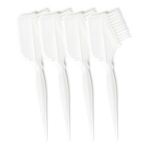 솜씨헤어 부드러운 다회용 고급 셀프 염색빗 염색솔 염색붓, 4개, 화이트