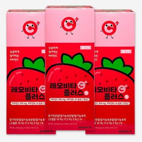 경남제약 레모비타플러스 딸기맛 120정 씹어먹는 비타민C, 3개
