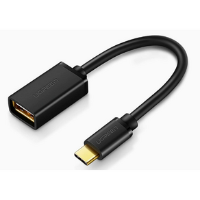 케이블팟 고속 C타입 USB 2.0 전송 OTG 케이블, 1개, 2.0 블랙, 15cm