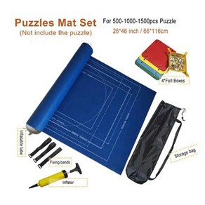 퍼즐 롤 매트 담요 펠트 최대 1500/2000/3000 개 액세서리 휴대용 여행 보관 가방, 1500pcs set blue, 1개