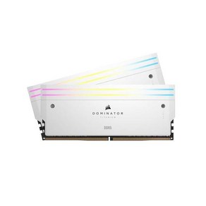 CORSAIR Dominato 티타늄 RGB DDR5 RAM 32GB 2x16GB 6400MHz CL32 인텔 XMP iCUE 호환 컴퓨터 메모리 - 화이트 CMP32GX5M2B, 32GB 2x16GB_화이트, 1개