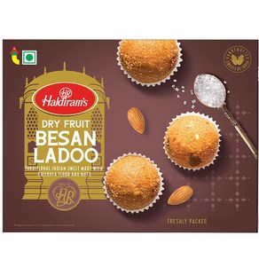 할디람스 Haldiams Haldiams Mithas Besan Ladoo 400g 인도 과자, 베산, 400g(1팩), 1개