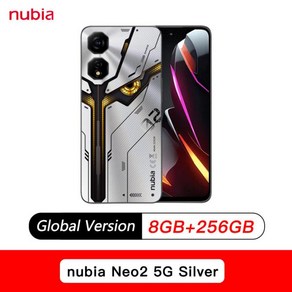 글로벌 버전 Nubia Neo 2 5G 휴대폰 50M 카메라 6000mAh 오래 지속되는 배터리 6.72 FHD + 홀 120Hz NF, 01 standad phone_01 글로벌 버전, 02 8GB 256GB Silve