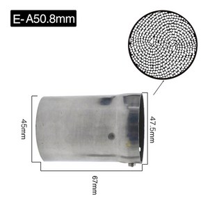 오토바이 촉매 소음기 scl motos 범용 50.8mm 60mm 전면 db 킬러 배기 머플러 용 이동식 new, e-a50.8, 1개