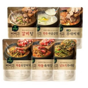 비비고 프리미엄 즉석국 즉석탕 6종(갈비탕400g + 차돌된장찌개460g + 차돌육개장500g + 추어탕460g + 스팸부대찌개460g + 한우사골곰탕500g), 3세트