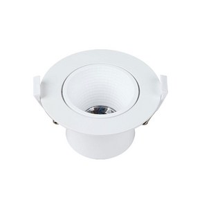 알라딘라이팅 COB 2인치 원형 매입등 타공 60mm 3W 다운라이트 각도조절 회전 할로겐, 1개, 원형 60mm 전구색
