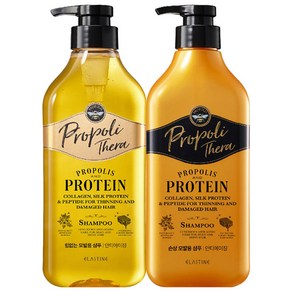 엘라스틴 프로폴리테라 안티에이징 ( 가늘고 힘없는 모발용 샴푸 500ML 1개 + 건조하고 손상된 모발용 샴푸 500ML 1개 ) / 프로폴리스 추출물 함유