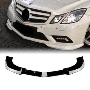 벤츠 E클래스 W207 C207 쿠페 09-12 프론트 범퍼 스포일러 립 카본 블랙 스플리터 보호대 카본 파이버 룩 호환, 유광 Black