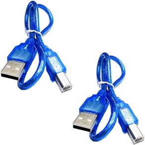 DIYables Aduino Uno Mega용 USB 케이블 USB 2.0 케이블 Type A/B 2개, 1개