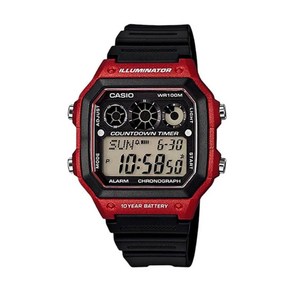 AE-1300WH-4A 카시오 CASIO 군인 디지털 스포츠 남성용 전자 방수 우레탄 시계