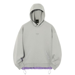 스위브 유니 SIDE WOVEN MIX HOODIE GREY LSRSCTH105M