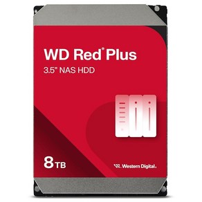 WD 레드 플러스 3.5인치 NAS HDD 하드 디스크 드라이버 8TB, 6TB