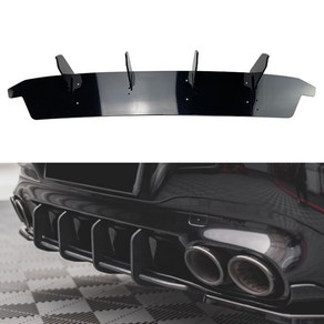 메르세데스 벤츠 CLA 클래스 C118 AMG 2020-2021 광택 블랙 리어 범퍼 디퓨저 스플리터 립 바디 키트 스포, 01 Black