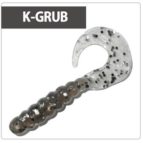 캣츠크로우 케이그럽 2인치 K-GRUB 루어웜, 33(Smoke Silve Black), 1개