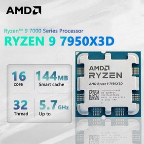 AMD Ryzen 9 7950X3D R9 7950X3D 4.2 GHz 16 코어 32 CPU 5NM 128M 100 100000908 소켓 AM5 쿨러 없는, 01 CHINA