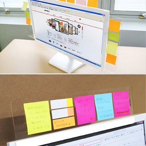 아크릴 모니터 메모보드 컴퓨터 메모판 인덱스포함